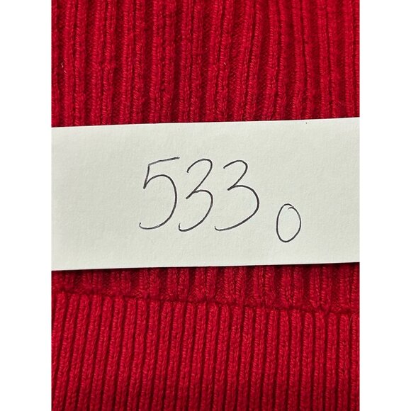 Talbots Red Ribbed Turtleneck Pullover Sweater Sz Small Cozy Knitwear Staple - Picture 8 of 11